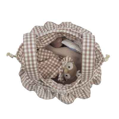 Bolso Bucket Praliné Vichy Matcha