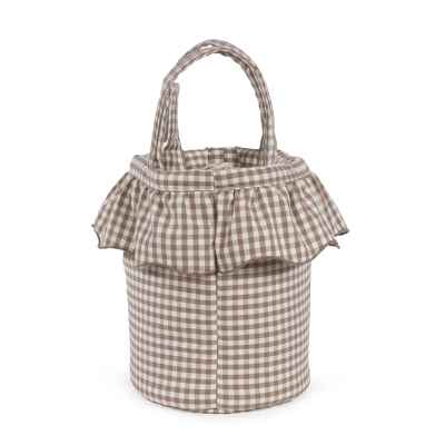 Bolso Bucket Praliné Vichy Matcha