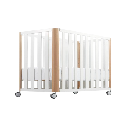 Cuna DOCO Sleeping 120x60 Blanco/Madera Sin Colchón