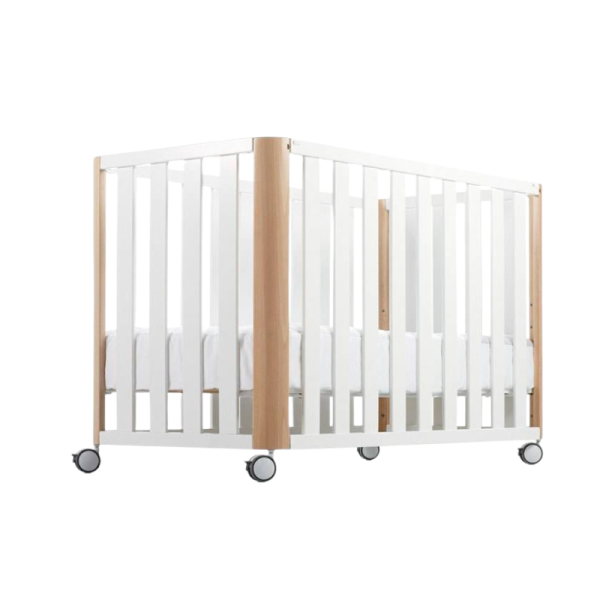 Cuna DOCO Sleeping 120x60 Blanco/Madera Sin Colchón