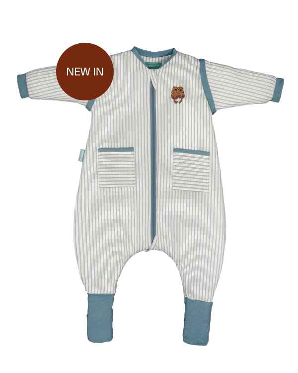 Pijama manta con mangas y calcetines antideslizantes - Blue Stripes - TOG 2.5