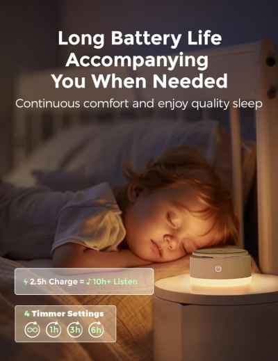 Máquina de sonido portátil para bebés Momcozy   Batería de larga duración