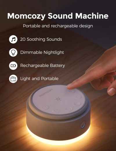 Máquina de sonido portátil para bebés Momcozy   Batería de larga duración