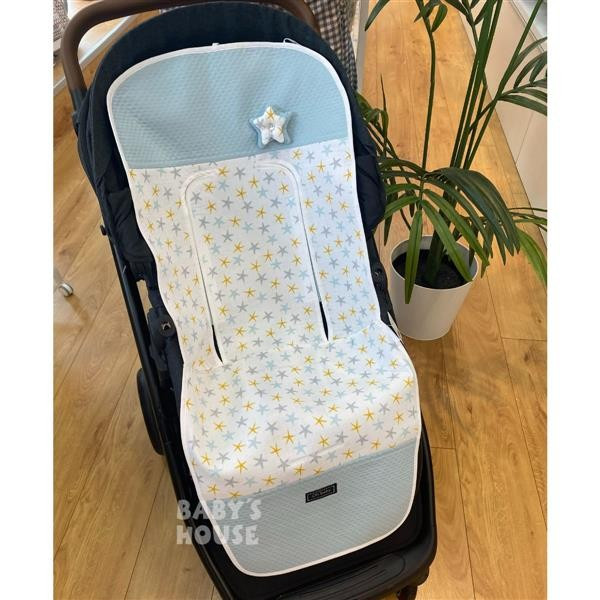 Colchoneta Silla Universal Estrellas Menta de Rosy Fuentes