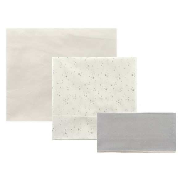 Sabana Cuna 3 Pcs (Cuna 60) 100x165x1 Cm Sky Gris