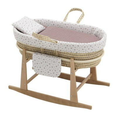 Moisés Bebe Mio Cuco + Patas Florida Rosa/Flores