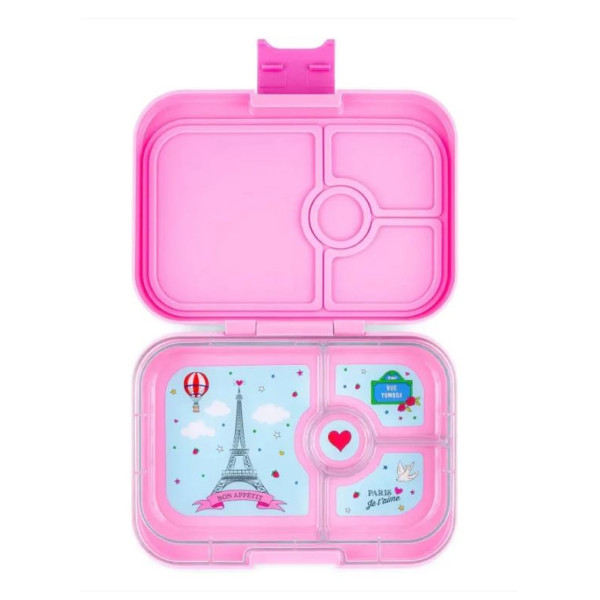 Fiambrera Yumbox Panino 4 secciones - Fifi Pink Paris Je t'aime
