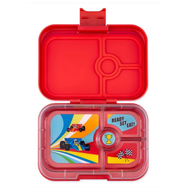 Fiambrera Yumbox Panino 4 secciones - Roar Red Race Cars