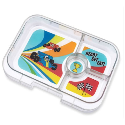 Fiambrera Yumbox Panino 4 secciones - Roar Red Race Cars