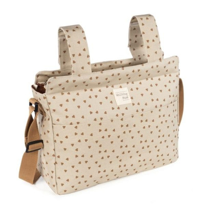 Bolsa Canastilla Corazones Poppy Canela