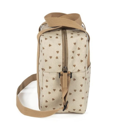 Bolsa Térmica Biberones Bebés Corazones Poppy Canela