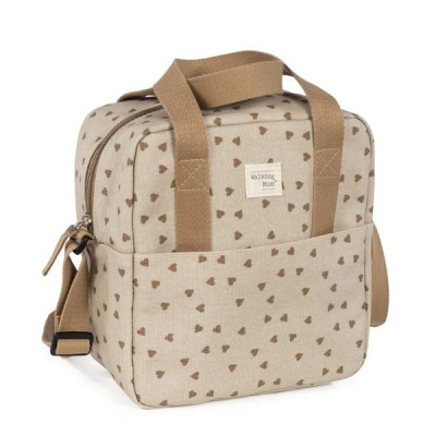 Bolsa Térmica Biberones Bebés Corazones Poppy Canela