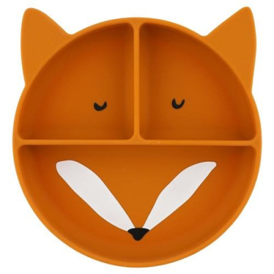 Plato Compartimentado de Silicona con Ventosa - Mr. Fox