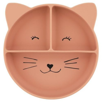Plato Compartimentado de Silicona con Ventosa - Mrs Cat