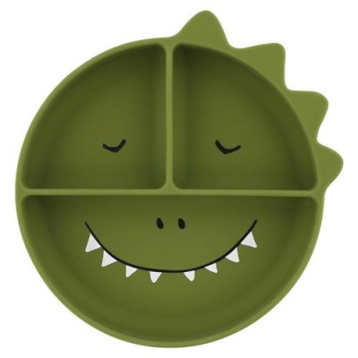 Plato Compartimentado de Silicona con Ventosa - Mr Dino