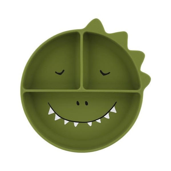 Plato Compartimentado de Silicona con Ventosa - Mr Dino