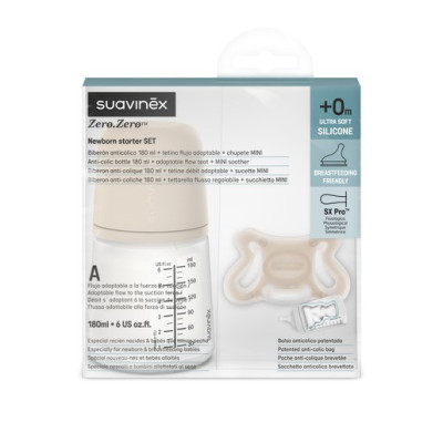Biberón Newborn Starter SET 180ml, Suavinex
