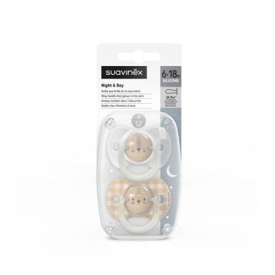 Set 2 Chupetes Suavinex Día Y Noche 6-18M, León