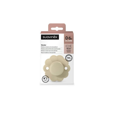 Chupete Wonder SX Pro Silicona 0-6M Whitecap Gray