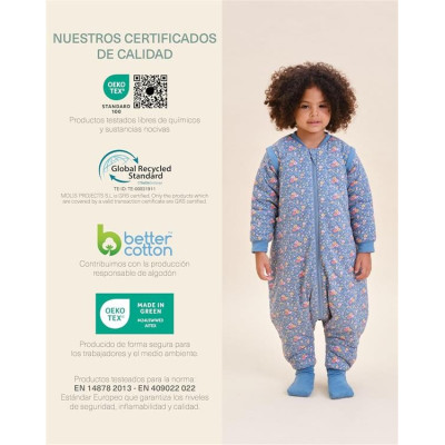 Pijama Manta Con Mangas Y Calcetines Antideslizantes-Tog 2.5-Wild Orchid