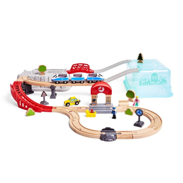 Juego de Bloques de Construcción Tren de Ciudad