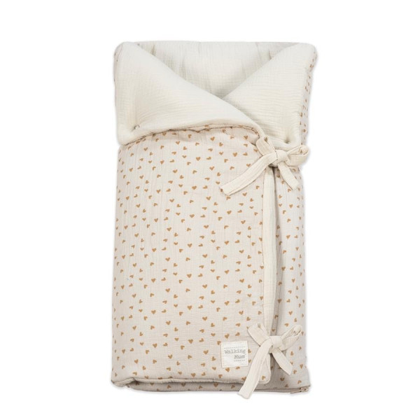 Arrullo/Manta corazones Poppy Canela