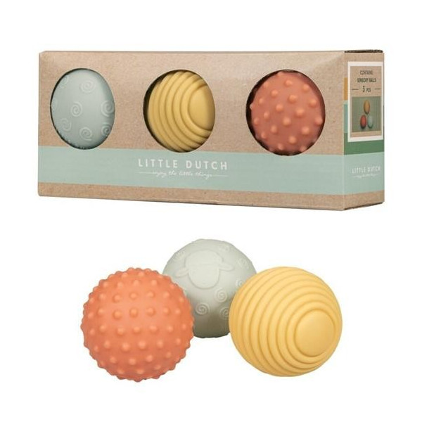 Set 3 Pelotas Sensoriales Granja Little Dutch