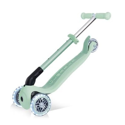Patinete Junior Plegable Luces Pistacho