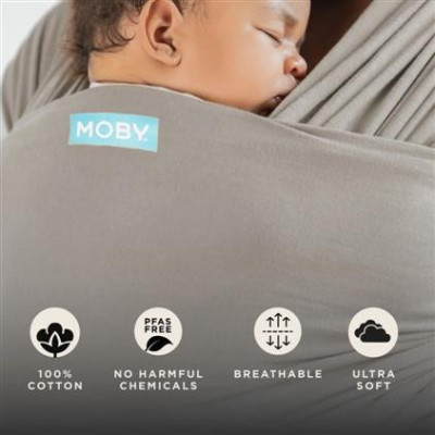Fular Portabebés Elástico Moby Wrap Classic Stone