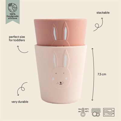 Paquete de 2 Tazas de Silicona Conejo Trixie
