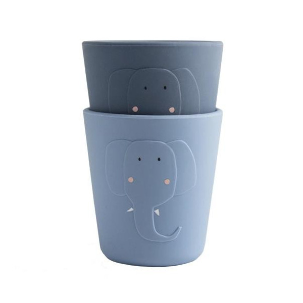 Paquete de 2 Tazas de Silicona Elefante Trixie