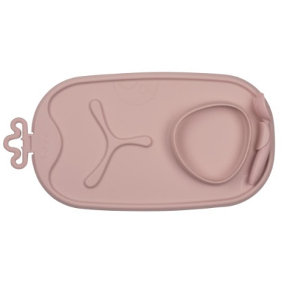Bandeja silicona Roll + Go B.Box con cuchara Blush