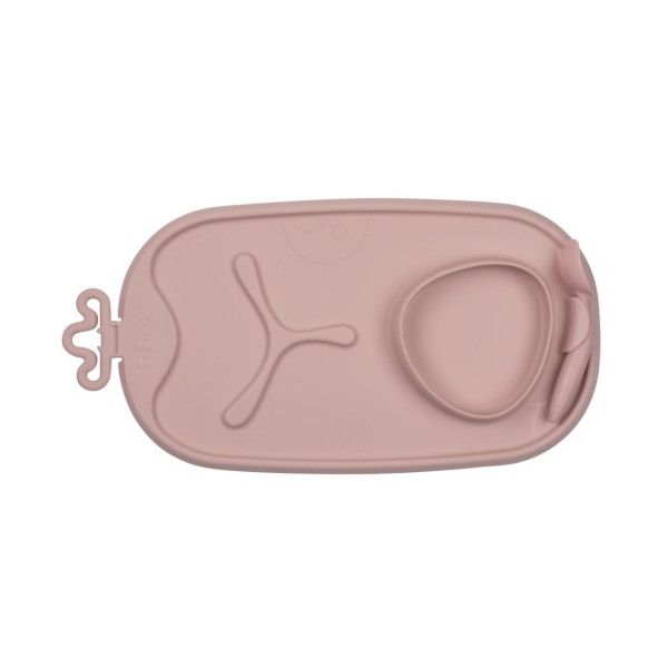 Bandeja silicona Roll + Go B.Box con cuchara Blush